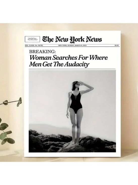 Boutique Other - “Where Men Get The Audacity” Canvas Feminist Print Wall Art